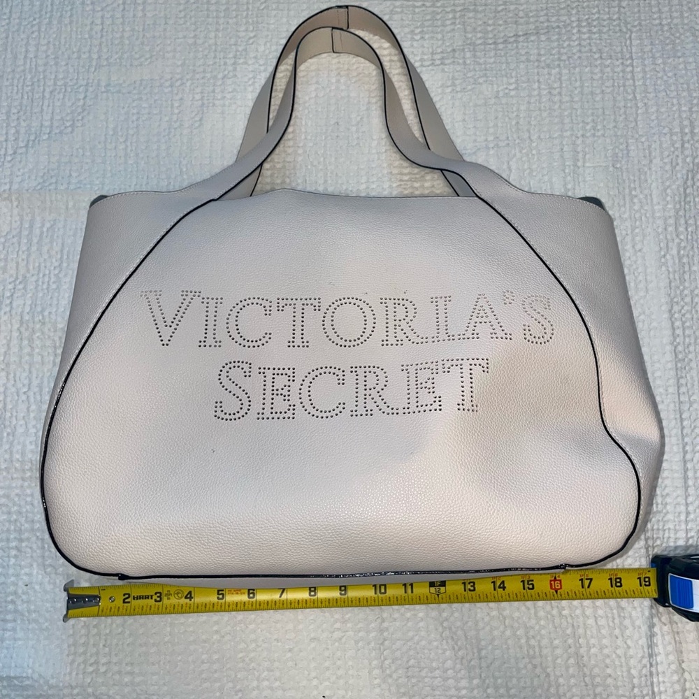 White leather Victoria secret bag